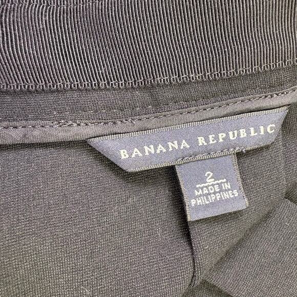 Banana Republic Structured Knee Length Pencil Skirt Black Size 2 Suit Separate - Picture 4 of 11